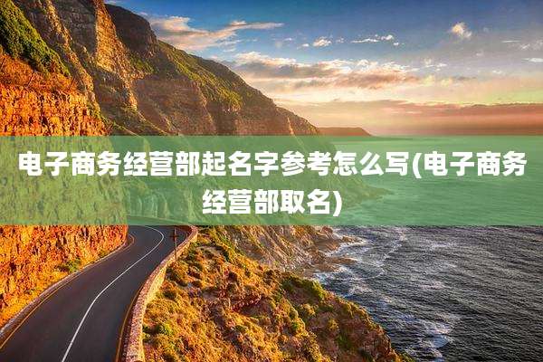 电子商务经营部起名字参考怎么写(电子商务经营部取名)