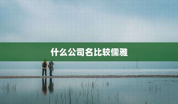 什么公司名比较儒雅