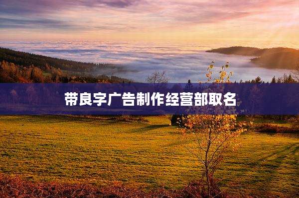 带良字广告制作经营部取名