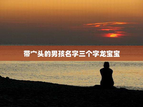 带宀头的男孩名字三个字龙宝宝