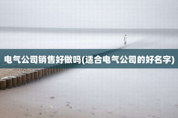 电气公司销售好做吗(适合电气公司的好名字)