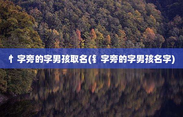 忄字旁的字男孩取名(钅字旁的字男孩名字)