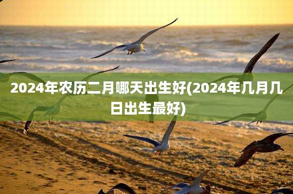 2024年农历二月哪天出生好(2024年几月几日出生最好)