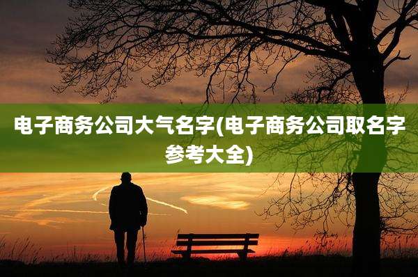 电子商务公司大气名字(电子商务公司取名字参考大全)