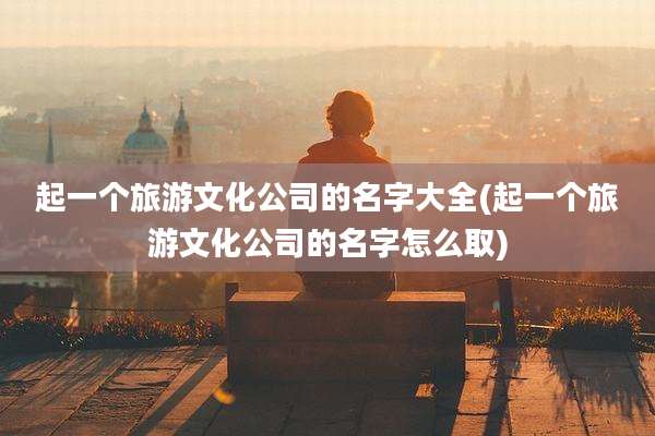 起一个旅游文化公司的名字大全(起一个旅游文化公司的名字怎么取)