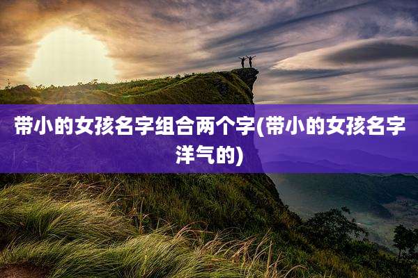 带小的女孩名字组合两个字(带小的女孩名字洋气的)