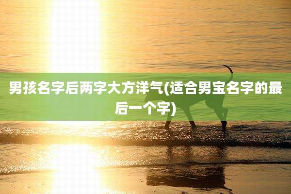 男孩名字后两字大方洋气(适合男宝名字的最后一个字)