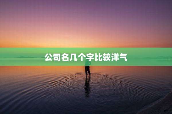 公司名几个字比较洋气