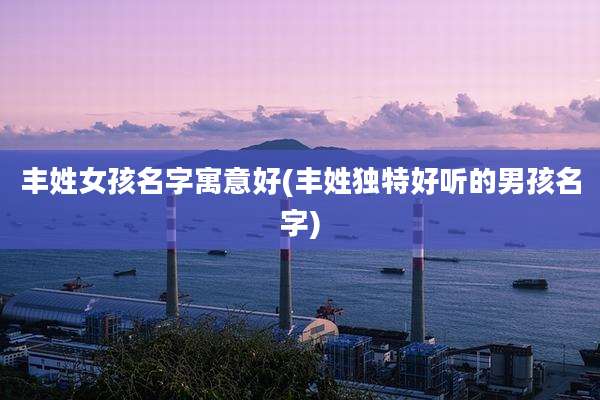 丰姓女孩名字寓意好(丰姓独特好听的男孩名字)