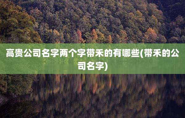 高贵公司名字两个字带禾的有哪些(带禾的公司名字)