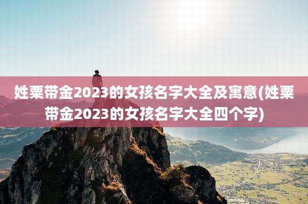 姓粟带金2023的女孩名字大全及寓意(姓粟带金2023的女孩名字大全四个字)