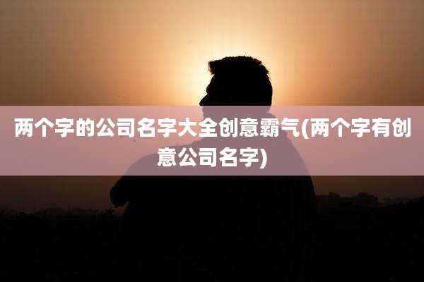 两个字的公司名字大全创意霸气(两个字有创意公司名字)