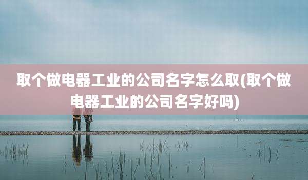 取个做电器工业的公司名字怎么取(取个做电器工业的公司名字好吗)