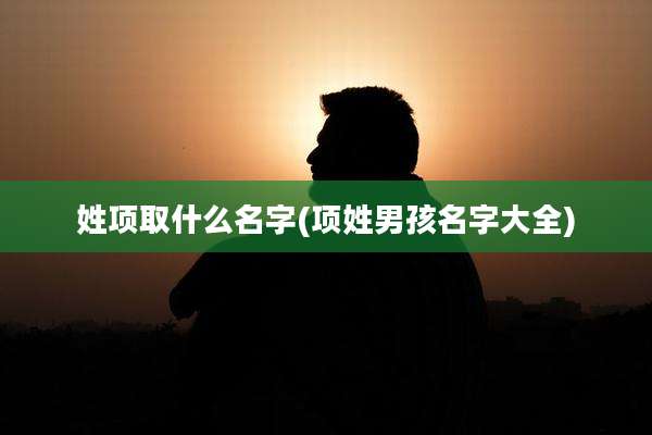 姓项取什么名字(项姓男孩名字大全)