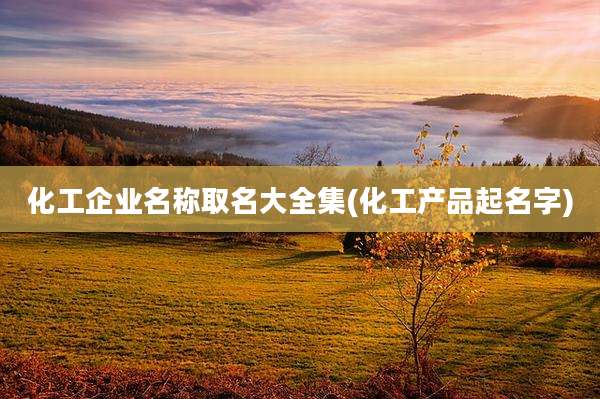 化工企业名称取名大全集(化工产品起名字)