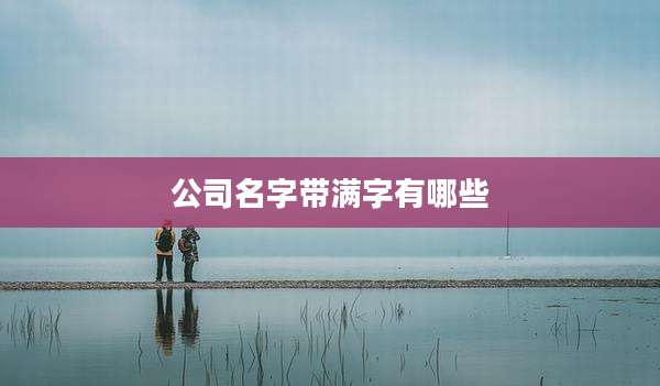 公司名字带满字有哪些