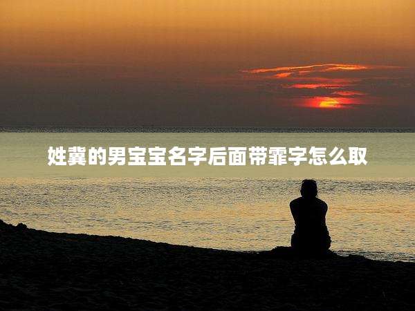 姓冀的男宝宝名字后面带霏字怎么取