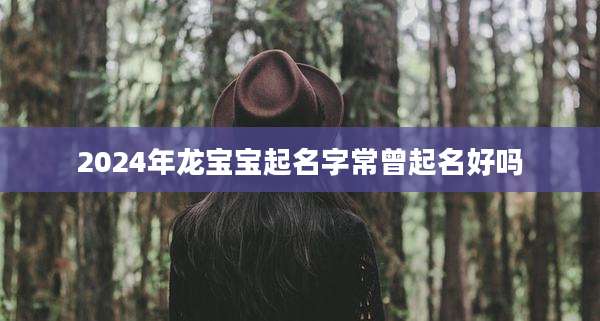 2024年龙宝宝起名字常曾起名好吗