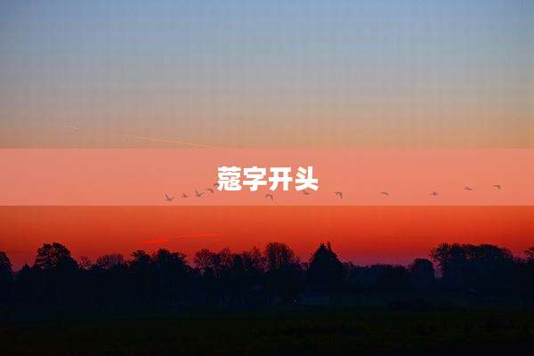 蔻字开头