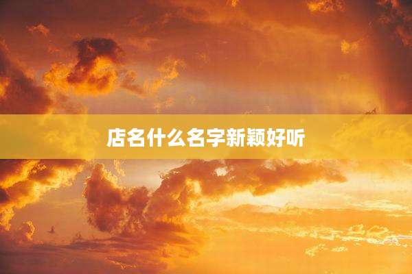 店名什么名字新颖好听