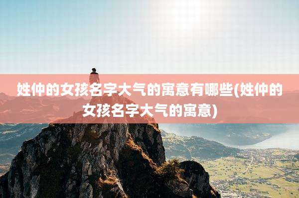 姓仲的女孩名字大气的寓意有哪些(姓仲的女孩名字大气的寓意)