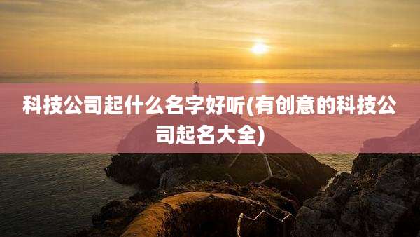 科技公司起什么名字好听(有创意的科技公司起名大全)