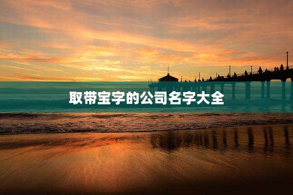 取带宝字的公司名字大全