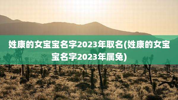 姓康的女宝宝名字2023年取名(姓康的女宝宝名字2023年属兔)