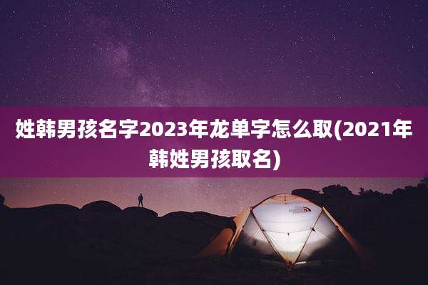 姓韩男孩名字2023年龙单字怎么取(2021年韩姓男孩取名)