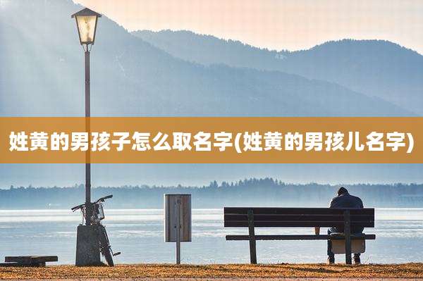 姓黄的男孩子怎么取名字(姓黄的男孩儿名字)
