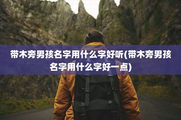 带木旁男孩名字用什么字好听(带木旁男孩名字用什么字好一点)