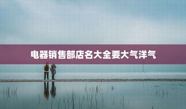 电器销售部店名大全要大气洋气