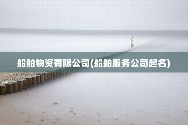 船舶物资有限公司(船舶服务公司起名)