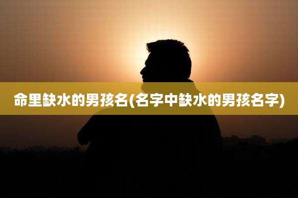 命里缺水的男孩名(名字中缺水的男孩名字)