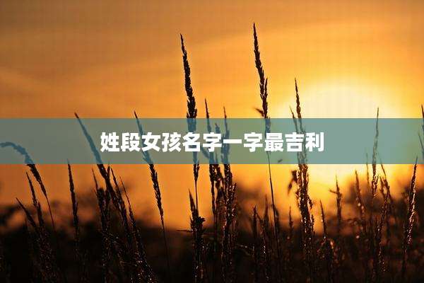 姓段女孩名字一字最吉利