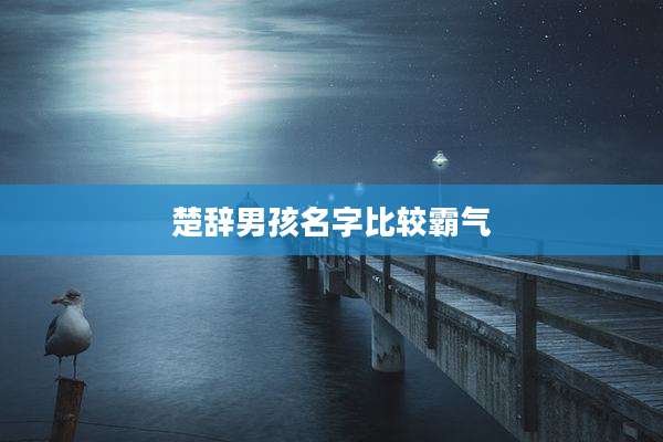 楚辞男孩名字比较霸气