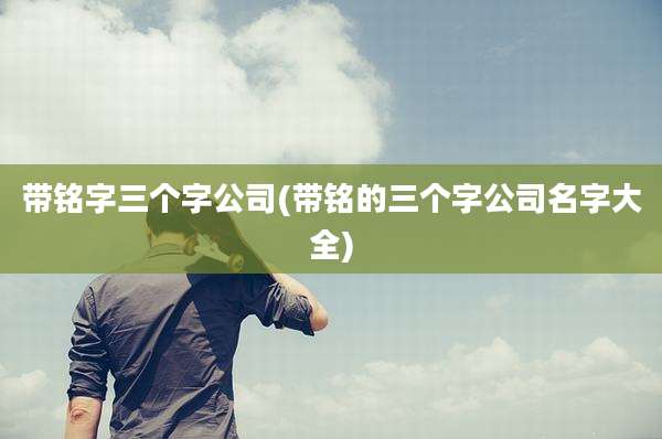 带铭字三个字公司(带铭的三个字公司名字大全)