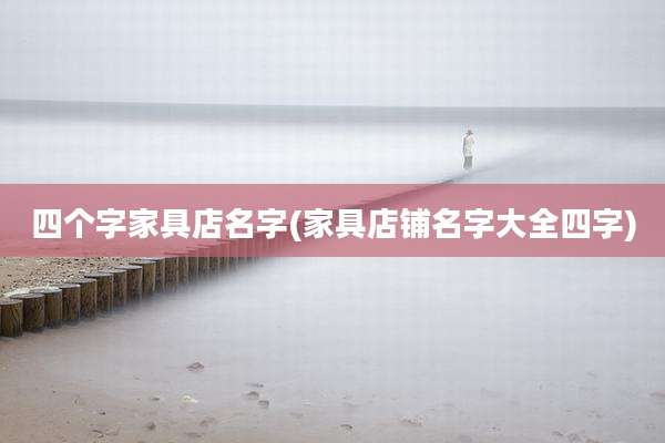 四个字家具店名字(家具店铺名字大全四字)