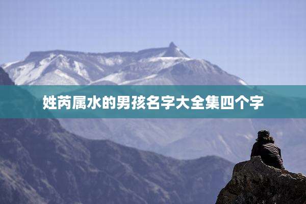 姓芮属水的男孩名字大全集四个字