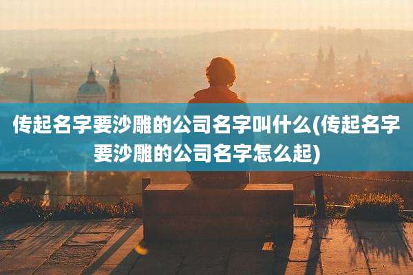 传起名字要沙雕的公司名字叫什么(传起名字要沙雕的公司名字怎么起)