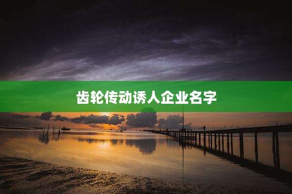 齿轮传动诱人企业名字