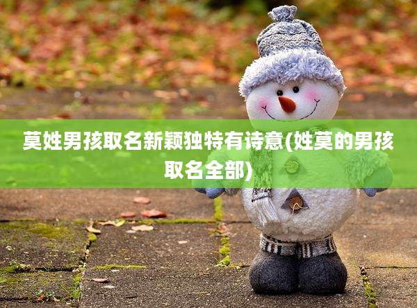 莫姓男孩取名新颖独特有诗意(姓莫的男孩取名全部)