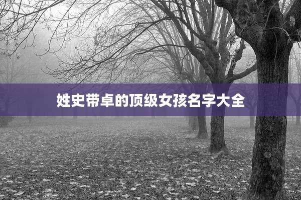 姓史带卓的顶级女孩名字大全