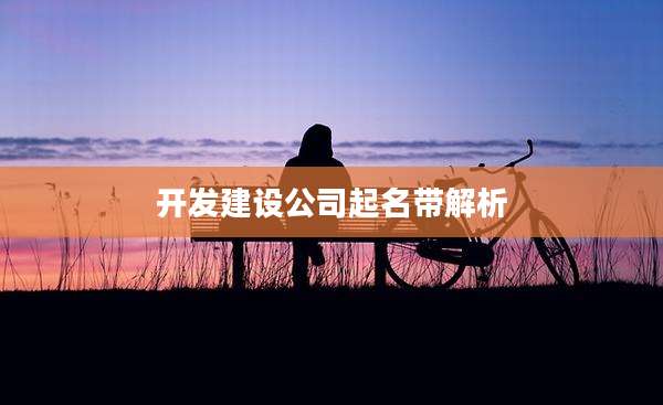 开发建设公司起名带解析