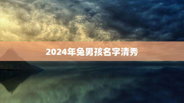 2024年兔男孩名字清秀