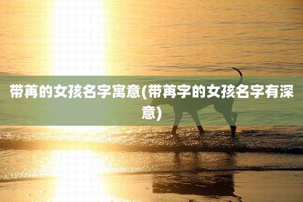 带苒的女孩名字寓意(带苒字的女孩名字有深意)