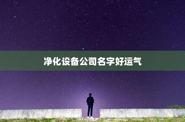 净化设备公司名字好运气