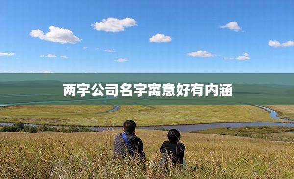 两字公司名字寓意好有内涵