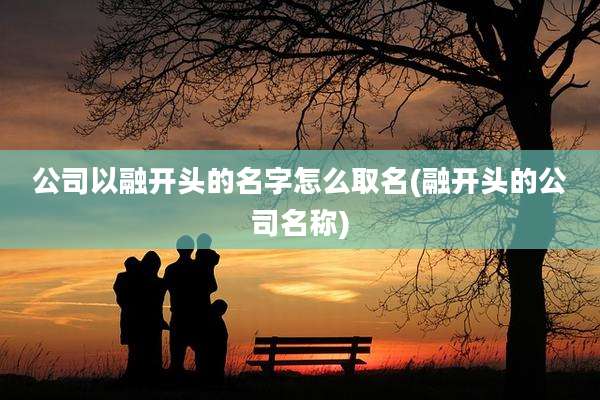 公司以融开头的名字怎么取名(融开头的公司名称)