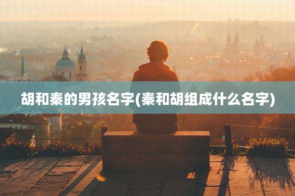 胡和秦的男孩名字(秦和胡组成什么名字)